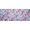 1 Yard Periwinkle Magenta Black Flowers Blocks Crinkled Silk Chiffon Sheer 54 Inch Width